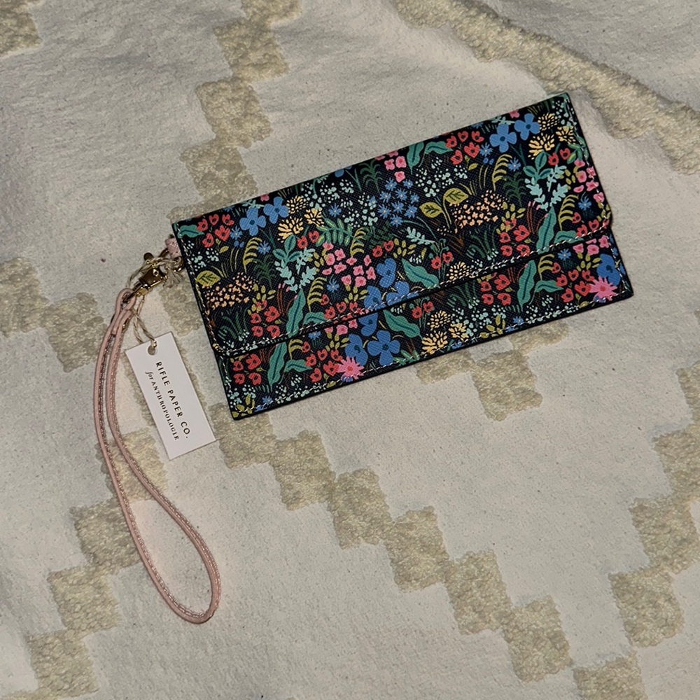 Rifle Paper Co x Anthropologie Travel Wallet Wristlet